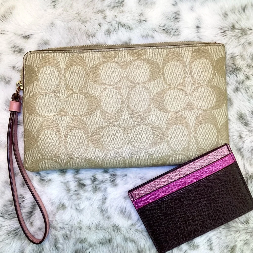 DISNEY X COACH Cinderella Patches Corner Zip Wristlet